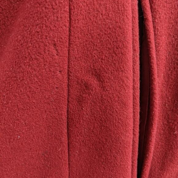 Calvin Klein Red Pea Coat Wool Recycled Cashmere - Picture 4 of 6